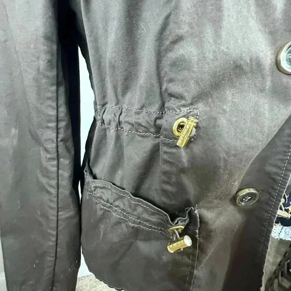 Michael Kors chocolate brown jacket with toggles size 12 petite - Picture 7 of 11